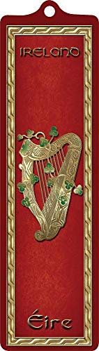Keltisches Lesezeichen aus Irland mit irischer Harfe