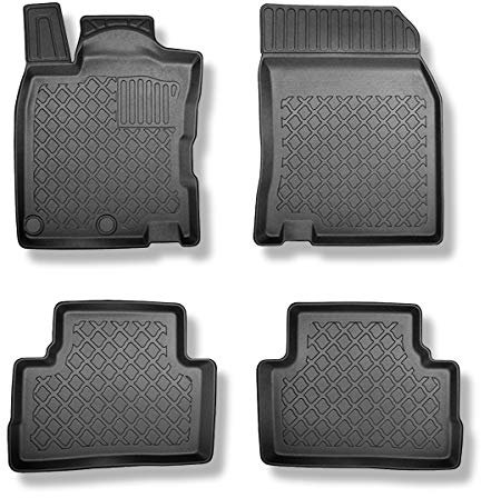 Mossa - TPE Fußmatten Auto kompatibel mit Nissan Qashqai II J11 Crossover (02.2014-05.2021) - schwarz Automatten Autoteppiche - G
