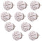 Knober Möbelknöpfe Keramik Weiß Porzellan 40mm Landhausstil Shabby-Chic Schrankknopf Türgriff (05. 10 Stück BLANC03)