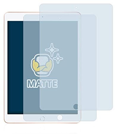 BROTECT Entspiegelungs-Schutzfolie für Apple iPad WiFi/Cellular 10.2 2019 (2 Stück) Matte Displayschutz-Folie, Anti-Reflex, Anti-Fingerprint