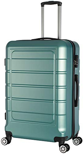 Cahoon - Hartschalen-Koffer Trolley Handgepäck Reisekoffer Kofferset 4 Rollen M-L-XL-Set 201 (Ocean-Green, Großer Koffer)