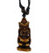 Coco Papaya - Halskette mit Tiki-Figur, Braun - Maori-Stil, Baumwolle Harz
