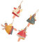 TOYANDONA 4PCS Christmas Tin Metal Ornaments Rustic Christmas Tree Angel Decoration Tree Ornament Wall Door Hanging Decoration Party Decor