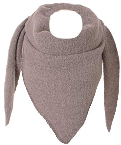 FASHION YOU WANT XXL Schal flauschig schal-tuch damen dicker dreieckstuch groß Wolle UNI Farben kuschelig (dunkelgrau)