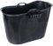 FlinQ - Mobile Badewanne Erwachsene mit Badeaccessoires - Komfortable Sitzbadewanne Erwachsene zur Tiefenentspannung - Auch als Eistonne geeignet - Schwarz - 185 Liter