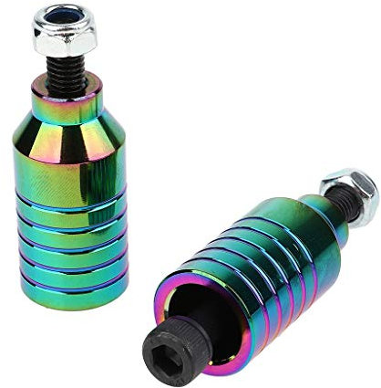 Inzopo 2 stücke Durable Stunt-Scooter Pegs Set mit Stahl Achse Bolzen Roller Montage Hardware Zubehör Bunt