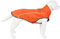 Mile High Life Hunderegenmantel Einstellbare wasserdichte Haustierkleidung Leichte Regenjacke mit reflektierendem Streifen Einfacher Einstiegsverschluss (L,Orange)