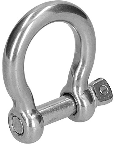 YWBL-WH Schraubstift-Ankerschäkel 304 Edelstahl-Bügelschäkel Ankerschäkel D-Schäkel (10pcs M8), M