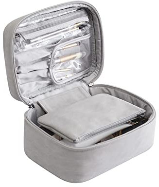 CHENGLANOK Kulturtasche Damen Schminktasche Organizer Reise-Kosmetiktasche Kulturbeutel Mit Kleinen Kosmetiktaschen Reise Kulturtasche MäDchen wasserdichte Men (Grey)