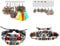 Flongo Damen Böhmische Ohrringe Set Halskette Armband Hängend Boho Style Ohrstecker Ohrhänger Set Dangle Drop für Frauen Mädchen Sommer Strand