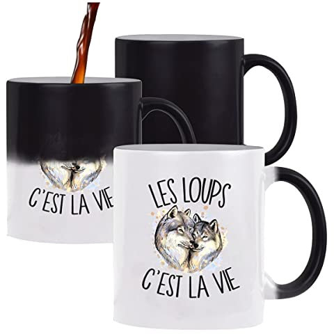 Mug magique Loup c'est la vie | Tasse changement de couleur