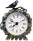 URCheers Vintage Tischuhr Nostalgie, Wecker Analog mit Nachtlicht Zifferblatt Schlummerfunktion Roman Tischuhr, für Wohnzimmer Schlafzimmer Büro Bronze Ohne Ticken (Vogel)