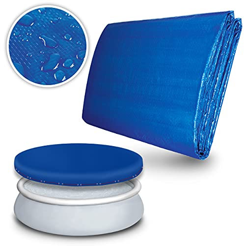 tillvex Telo di copertura per piscina, 488 cm Fuori Terra Rotonda, resistente ai raggi UV e antistrappo, per piscina
