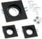 Lumiled 3x Einbaustrahler LED flach Spots GU10 inkl. 6W ersetzt 50W Halogen LED Leuchtmittel Warmweiß 3000K 580lm Einbauleuchten 230V Einbaurahmen schwarz eckig Einbauspots schwenkbar Downlight