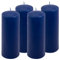 Stumpenkerze Höhe 20 cm Ø 7,5 cm lange Brenndauer Rund-Kerze Säulenkerzen Kerzen-Deko Tafelkerzen Weihnachts-Kerzen Hochzeit Xmas (blau, 4)