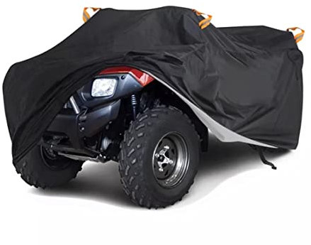 Abdeckplane Quad XL 190T / Abdeckhaube ATV mit Griffen schwarz