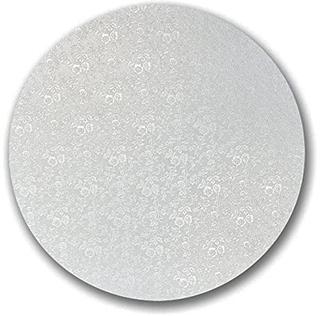 Tortenplatte Silber in verschiedenen Größen rund mit Muster 10 mm / 1 cm stark Cake Board (∅ 35 cm)