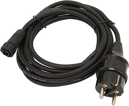 NAIQIALUO 2m/3m/5m/10m EU AC-Kabel, 3 x 1,5 mm², Solar-Wechselrichterkabel, wasserdicht, Gummikabel für AC-Anschluss des Mikro-Wechselrichters an der Steckdose (220 V) 3M