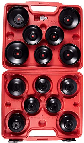 Samnuerly 14Pc Oil Filter Wrench Cap Set Cup Type Car Van Socket Removal Garage tool kit tool set Kit