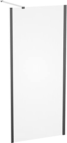 Marwell Seitenwand BRIGHT 80x195 cm Duschkabine mit hochwertigen Aluminiumprofil in chrom Duschabtrennung mit Abperleffekt Dusche aus Einscheibensicherheitsglas