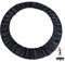 Trampolin Randabdeckung 96-120cm, Indoor Erwachsene Kinder Fitness Trampolin Umrandung, 800D Reißfest Oxford-Tuch Federabdeckung, 100% UV-beständig Trampolin Zubehör Ersatzteile,Schwarz,114cm(45inch)