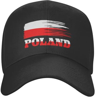 KWQDOZF Baseballkappe mit Polen-Flagge für Männer und Frauen verstellbar Klassische Papa-Mütze Trucker-Kappe für Laufen Outdoor-Aktivitäten