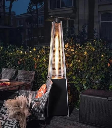 Estufa Exterior De Pellet | Para Terraza, Jardín O Porche Cerrado | Estufa De Pie Portátil Con Alta Potencia Y Ruedas | Estufa Exterior Jardín | Ideal Como Calentador Para Espacios Abiertos