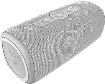 Fresh 'n Rebel Bold M2 Enceinte Bluetooth Portable avec 24h D'Autonomie, Étanche (IP67), Haut-Parleur Bluetooth, Basses Profondes, Volume Puissant, Mode de fête, Réglage du Volume (Gris)