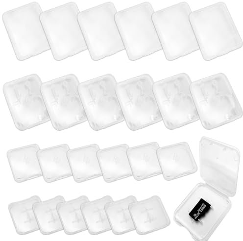 TAGOQUEN 24 Stück 4 Größen SD Karten Aufbewahrung - Karten Hüllen für Speicherkarten, Aufbewahrungsbox für SD, MMC, MicroSD, TF