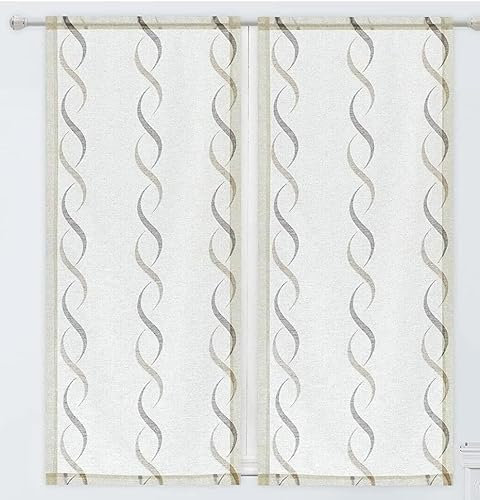 SL ROSY Tende per Finestra e Portafinestra interni soggiorno e camera (BEIGE, 2x 45x240 cm(LXA))