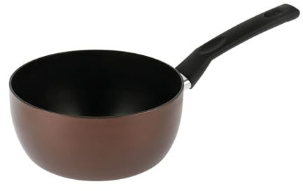 Sitram 713662 Casserole Aluminium EBENE Marron Ø 20 cm H 9 cm - Revêtement anti-adhésif Whitford Xylan sans PFOA, Manche thermorésistant soft touch - Tous feux dont induction
