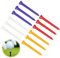 LEIBOCHAO Golf Tees Langlebigem Kunststoff, 12 Stück Golftees Kunststoff, Lang 83mm, Rot Blau Gelb Weiß Bunt, Professional Unzerbrechliche Golf Tees Plastik