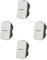 4 Pezzi Deviatore Assiale unipolare 1P 16A compatibile con Bticino Matix Bianco incasso presa a muro confezione 4 pz