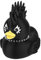 Felsenente, 9cm Hoch 3D-Druck Dunkle Ente Lustige Punk-Ente Gothic-Ente Einzigartige Dunkle Enten Badeente Spielzeug für Erwachsene Zuhause Büro Auto Dekoration Zubehör Geschenke(Schwarz)
