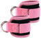 Gym Ankle Cuff, 2 PCS Ankle Straps for Cable Machines D-Ring Weight Lifting Ankle Strap Gym Ankle Straps for Kickbacks Leg Extensions Curls and Hip Abductors (Pink)