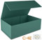 1 Packung Geschenkboxen, 30 x 15 x 10 cm Geschenkboxen für Geschenke mit Deckel Magnetverschluss Rechteck Faltbar für Trauzeugen Antragsbox Hochzeit Weihnachten Halloween Geburtstagsgeschenk (Grün)