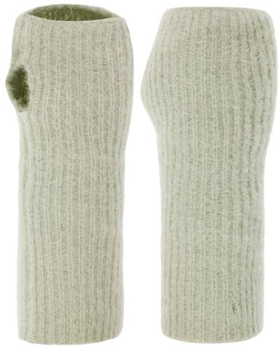 Seeberger Ricalea Alpaka Stulpen Strickstulpen Handschuhe Pulswärmer Damen - Herbst-Winter Winter - One Size hellgrün
