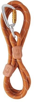 Woolly Wolf Leine 1,80 m Terracotta Mix - Langlebige Hundeleine aus recyceltem Polyester, Reflektierend & Leicht, Mit Aluminium-Drehverschluss-Karabiner 22 g
