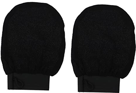 OATIPHO Schwarze Duschpeeling Handschuhe aus Viskose für Tiefenreine Haut und Langanhaltende Anwendung Beim Baden und Duschen