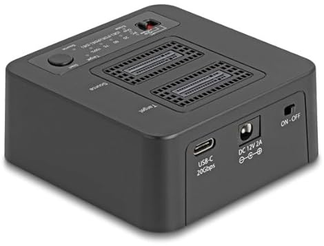 Delock USB 20 Gbps M.2 Dockingstation für 2 x M.2 NVMe PCIe SSD mit Klon- und Löschfunktion