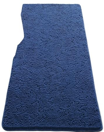 HUWOYG Non-slip Bathroom Mat Kitchen Door Mats Super Absorbent Washbasin Bathtub Toilet Side Floor Carpet For Entrance(Blue,43cmx61cm)