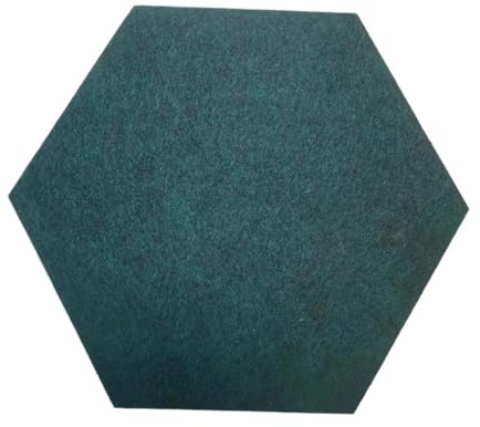 Hexagon Acoustic Panels Sound-absorbing Felt Wall Panel, Bedroom Soundproofing Board, Decorative(Dark green,12pcs)