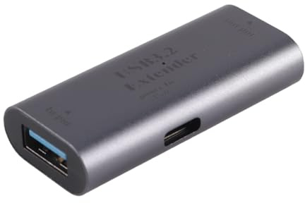 Durlo USB A To USB A Signal Amplifier Extender Adapter 10m/32.8ft Charging Data Connector 5Gbps with C 15W Power Port