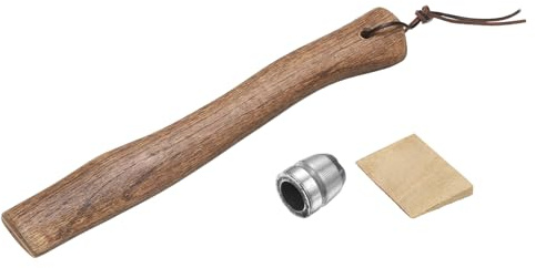 sourcing map Wood Axe Handle Replacement 13 for Camping Garden Axe | Universal Hickory Hatchet Handle with Wooden and Round Wedge