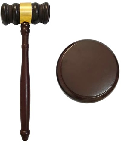 Richterhammer und Resonanzblock aus Holz Auktionshammer Set, Richter Hammer, Vielseitiges richterhammer Set für Richter, Anwälte, Auktionen und Rollenspiele, Schwarz