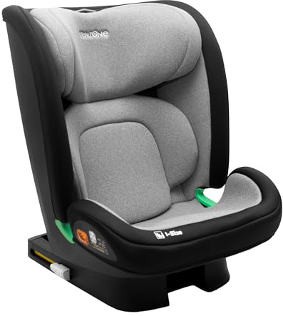 KidsZone Kindersitz 15–36 kg mit Isofix – Kinderautositz Gruppe 2/3, 100–150 cm – Kindersitz ab 4 Jahre i-Size ECE R129 – 7-stufige Neigung, 9-stufige Kopfstütze, waschbarer Bezug