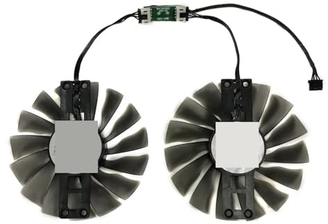 LIOZDMD Lot de 2 Ventilateurs Carte Graphique d'occasion GAA8S2U, FD10015H12S pour Palit GTX980, GTX 1080Ti, 1070Ti, 1070 Jetstream(2PCS GAA8S2U)