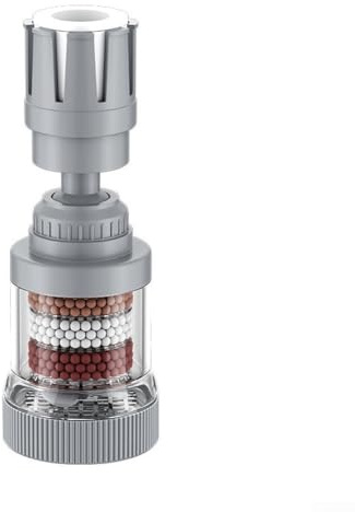 Testa di filtro dell'acqua del rubinetto della cucina 7 strati di purificazione 360 spruzzo rotante per la pulizia domestica (A)