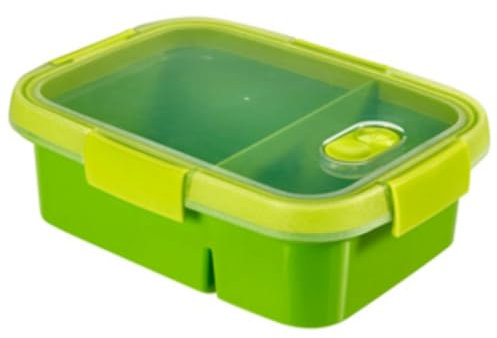 Curver Frischhaltebox Smart To Go, Grün, Quadratisch, 0.9 l