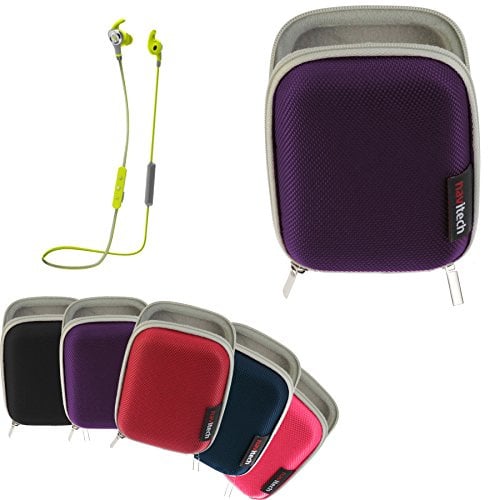 Navitech lila hårt bär/förvaringsfodral kompatibelt med Monster iSport Victory